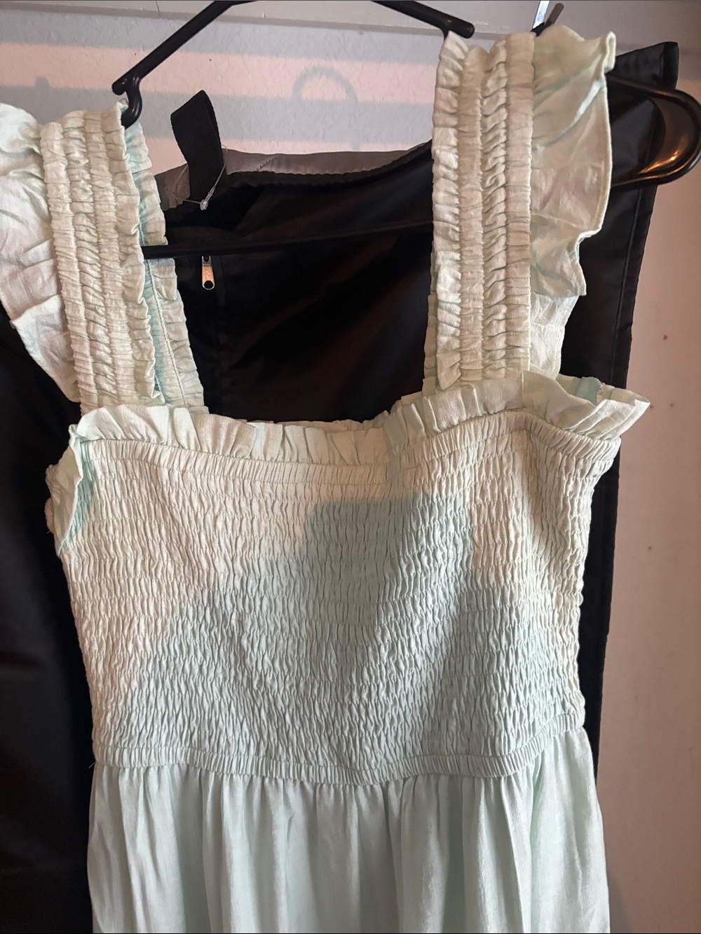 Express Smocked Maxi Dress in Light Mint - Picture 2 of 3